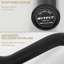 Load image into Gallery viewer, RitFit 2 Inch EZ Curl Bar with Weights