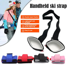 Load image into Gallery viewer, Black Nylon Adjustable Ski Handle Strap Bag