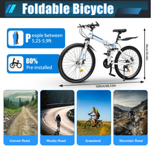 Load image into Gallery viewer, 26 Inch Outdoor Mountain Bike, 21 Speed Foldable Bicycle