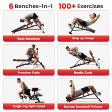 Load image into Gallery viewer, Dumbbell Bench Roman Chair Adjustable Foldable Training Weight Bench
