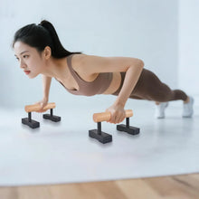 Load image into Gallery viewer, Wood Floor Push Up Bars