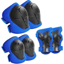 Load image into Gallery viewer, Kids Protective Gear Knee Pads and Elbow Pads 3 in 1 with Wrist Guard for  Skateboard