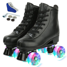 Load image into Gallery viewer, PU Leather Roller Skates Skating Shoes