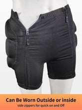 Load image into Gallery viewer, Protective Shorts with Side Zipper and 3D Padding for Kid Youth Adult, for Skateboarding