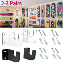 Load image into Gallery viewer, 2-3Pairs Skateboard Display Rack Acrylic Skateboard Storage Bracket
