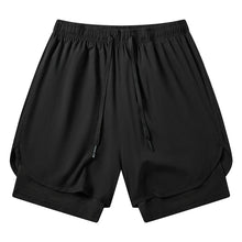 Load image into Gallery viewer, Men's 2 in 1 Running Workout Short with Phone Pocket Towel Loop