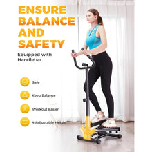 Load image into Gallery viewer, Twist Stepper with Resistance Bands, Stepper Machine with 300LBS Weight Capacity, Full Body Workout