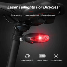Load image into Gallery viewer, 5 LED Bike Tail Lamp Night Riding Laser Light