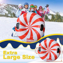 Load image into Gallery viewer, Inflatable Ski Circle Winter Inflatable Snow Tire with Handle Skiing Circle Rings Thickened PVC Snowboard