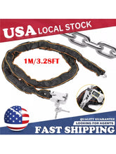 Load image into Gallery viewer, 3.28FT Heavy Duty Motorcycle Bike Bicycle Chain Lock Anti-theft Padlock Security