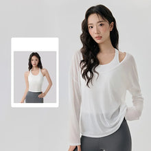 Load image into Gallery viewer, Autumn Winter Women's High-end Sense Layered Two-piece Set Breathable Pilates with Chest Pad