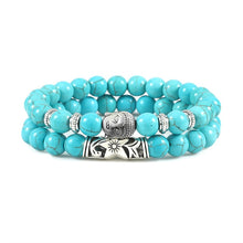 Load image into Gallery viewer, 2pcs/set Buddha Head Bracelet for Women Men