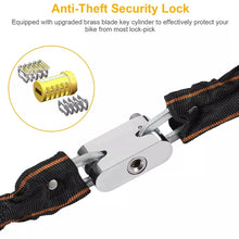 Load image into Gallery viewer, 3.28FT Heavy Duty Motorcycle Bike Bicycle Chain Lock Anti-theft Padlock Security