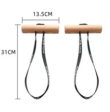 Load image into Gallery viewer, 1Pair Wooden Grips Pull Up Handle Deadlift