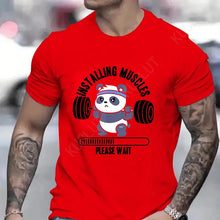 Load image into Gallery viewer, Funny Panda Gym Print T-Shirt Summer Tees for Men Women