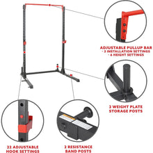 Load image into Gallery viewer, Power Cage and Squat Rack In High Weight Capacity with J-Hooks