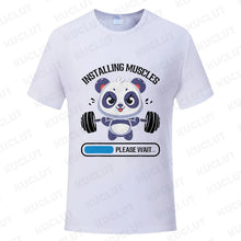 Load image into Gallery viewer, Funny Panda Gym Print T-Shirt Summer Tees for Men Women