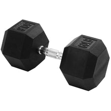 Load image into Gallery viewer, BalanceFrom Rubber Encased Hex Dumbbells, 45 lbs Pair, Black