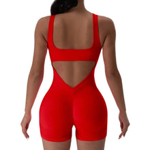 Load image into Gallery viewer, 1PCS Backless Yoga Suit U Neck Sleeveless Sports Jumpsuit