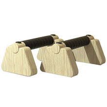 Load image into Gallery viewer, Pull Up Stand Handles Wooden Push Up Bar Beech