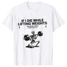 Load image into Gallery viewer, Gym Workout T-shirts for Men Clothing Funny Weightlifting Tshirts