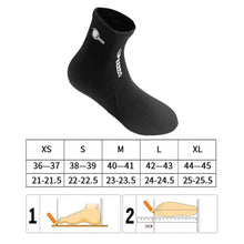 Load image into Gallery viewer, Neoprene Diving Socks Anti-Slip Warm Wetsuit Socks for Men Women 2MM Flexible Surfing Booties for Swimming