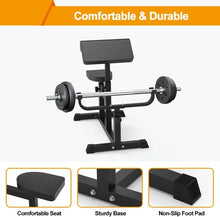 Load image into Gallery viewer, Adjustable Arm Preacher Curl Weight Bench