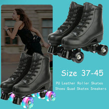 Load image into Gallery viewer, PU Leather Roller Skates Skating Shoes
