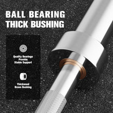 Load image into Gallery viewer, 4.8ft Barbell for Strength and Weightlifting Training - 2 Inch Bar for Squat, Deadlift, Curl, Bench Press, Overhead Pres