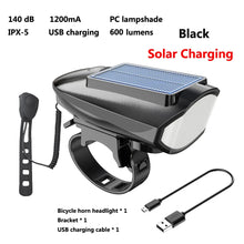 Load image into Gallery viewer, Bicycle Light Horn USB Bike Headlight