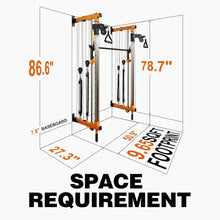 Load image into Gallery viewer, Wall Mount Smith Machine, Power Cage Rack, Cable Crossover Machine