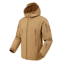 Load image into Gallery viewer, Men's Autumn Winter SoftShell Fleece Waterproof Jackets Male Hood Coats Fishing Hiking