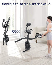 Load image into Gallery viewer, Exercise Bike Folding Magnetic Upright Stationary with Pulse Sensor Monitor