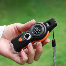 Load image into Gallery viewer, Outdoor Camping 7-In-1 Multi-Function Whistle Survival Whistle Safety Whistle For Hiking Travel Accessories