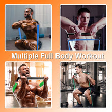 Load image into Gallery viewer, Large Hook Portable Resistance Band Exercise Bar Full Body Squat