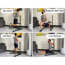 Load image into Gallery viewer, 3in1 Dip Station Bulgarian Split Squat and Calf Raise Stand