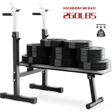 Load image into Gallery viewer, Adjustable Weight Bench Press with Squat Rack