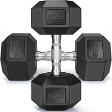 Load image into Gallery viewer, Rubber Hex Dumbbell Hand Weight