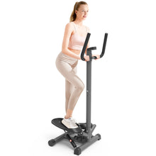 Load image into Gallery viewer, leikefitness Premium Portable Twist Stair Stepper Adjustable Resistance, Twisting Step Fitness Machine with Bands and LCD Monito