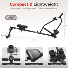 Load image into Gallery viewer, Compact Adjustable Rowing Machine with 12 Levels of Resistance