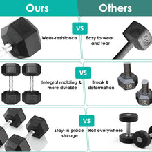 Load image into Gallery viewer, Rubber Hex Dumbbell Hand Weight