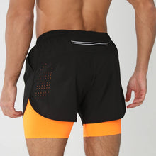 Load image into Gallery viewer, New men's running double-layer shorts quick-drying fitness 2-in-1 shorts men's sports workout training bodybuilding shorts