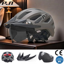 Load image into Gallery viewer, PJT New LED Bike Helmet With Sun Goggle Visor