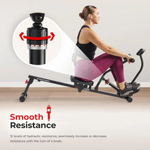 Load image into Gallery viewer, Compact Adjustable Rowing Machine with 12 Levels of Resistance
