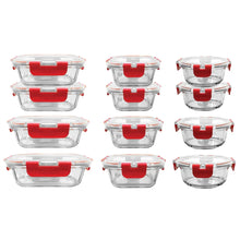 Load image into Gallery viewer, NutriChef 24 Piece Superior Glass Food Storage Set