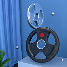 Load image into Gallery viewer, Weightlifting Hard Pull Rubber Barbell Plates Large Hole Bar Barbell Plates