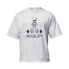Load image into Gallery viewer, Human Skeleton Deadlift Barbell Gym Clothing Men Fitness Oversized Loose T-Shirt