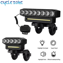 Load image into Gallery viewer, 5/8 LED Bicycle Front Light USB Rechargeable 130dB Cycling Bike Horn