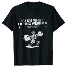 Load image into Gallery viewer, Gym Workout T-shirts for Men Clothing Funny Weightlifting Tshirts