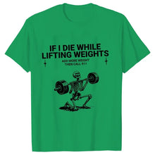 Load image into Gallery viewer, Gym Workout T-shirts for Men Clothing Funny Weightlifting Tshirts